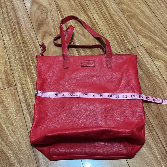 JM New York red leather tote - Picture 9 of 11